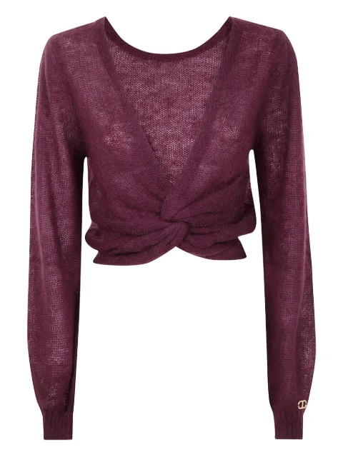 TWINSET twist-front knitted sweater