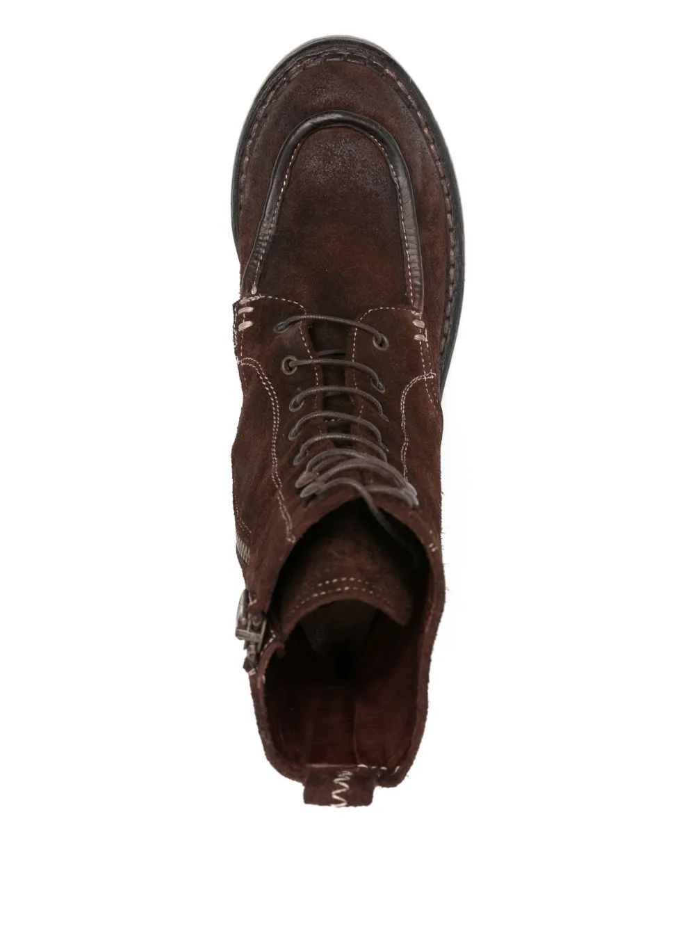 KING TARTUFOLI lace-up suede-leather boots Brown