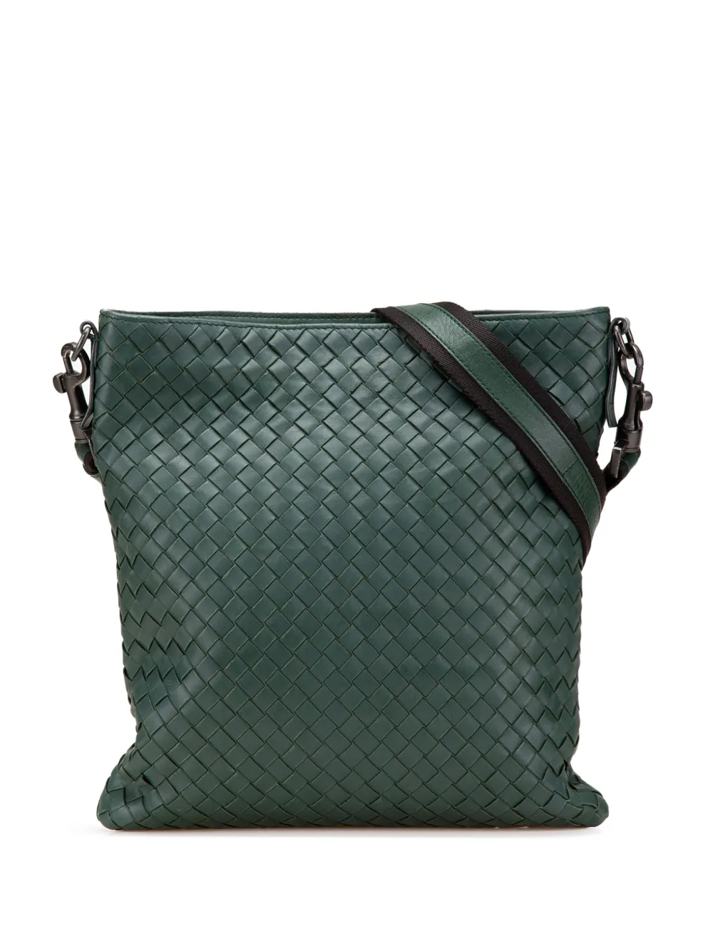 Pre-owned Bottega Veneta 2012-2025 Leather Intrecciato Crossbody Bag