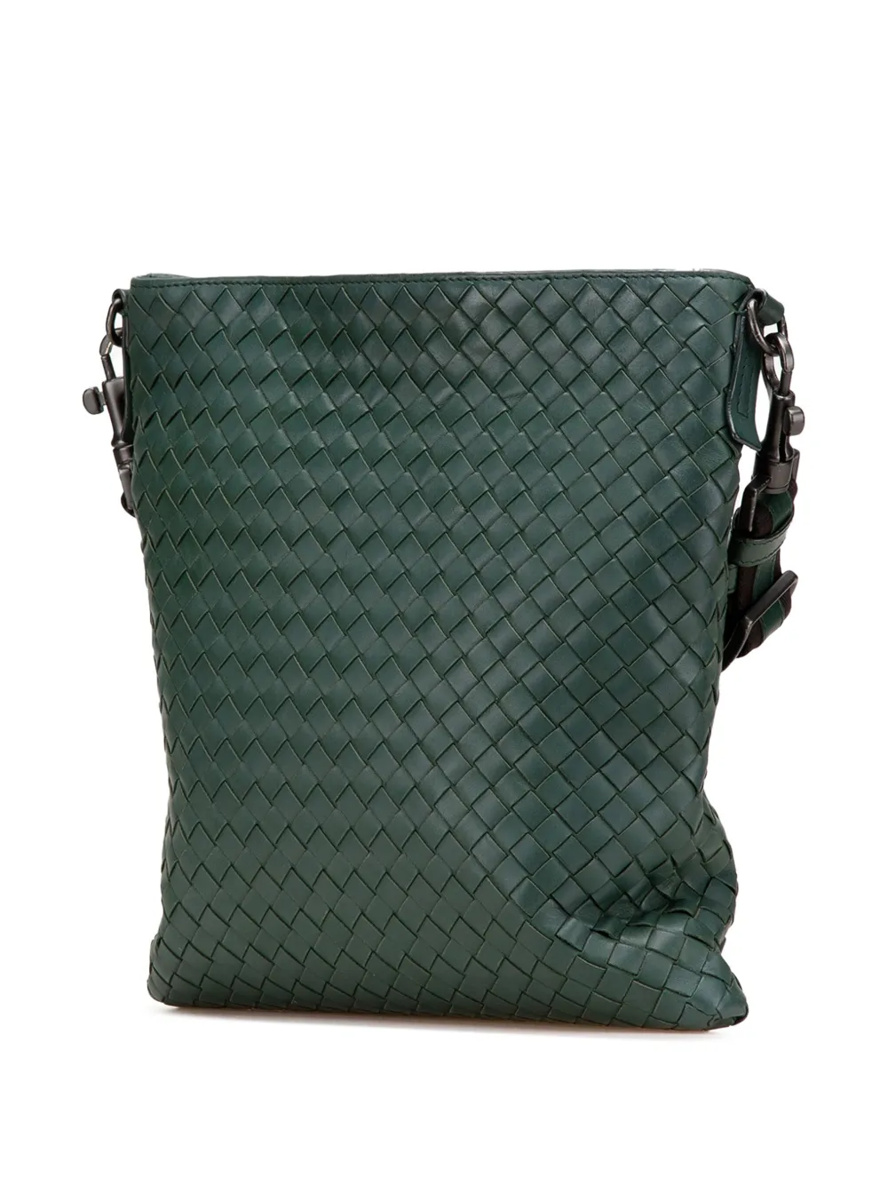 Pre-owned Bottega Veneta 2012-2025 Leather Intrecciato Crossbody Bag