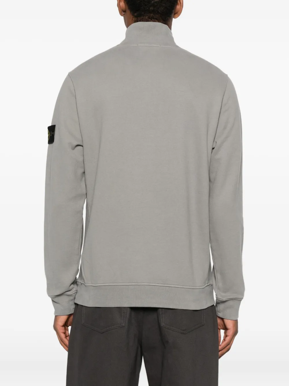 Stone Island brushed-finish fleece sweatshirt Grijs