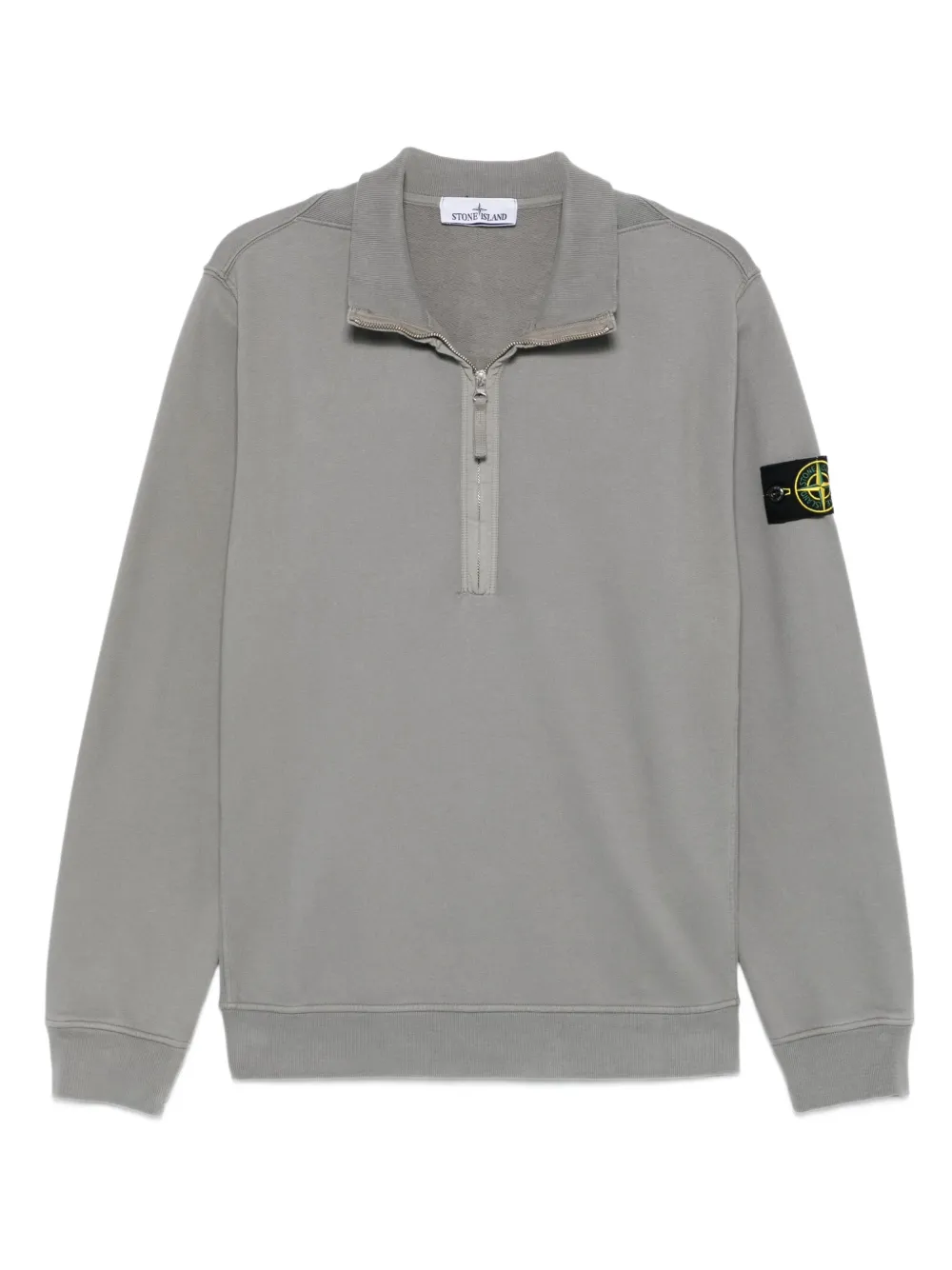 Stone Island brushed-finish fleece sweatshirt Grijs