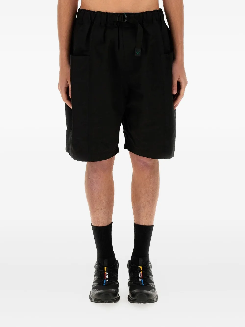 SOUTH2 WEST8 elasticated-waistband bermuda shorts - ブラック SOUTH2 WEST8 elasticated-waistband bermuda shorts - ブラック
