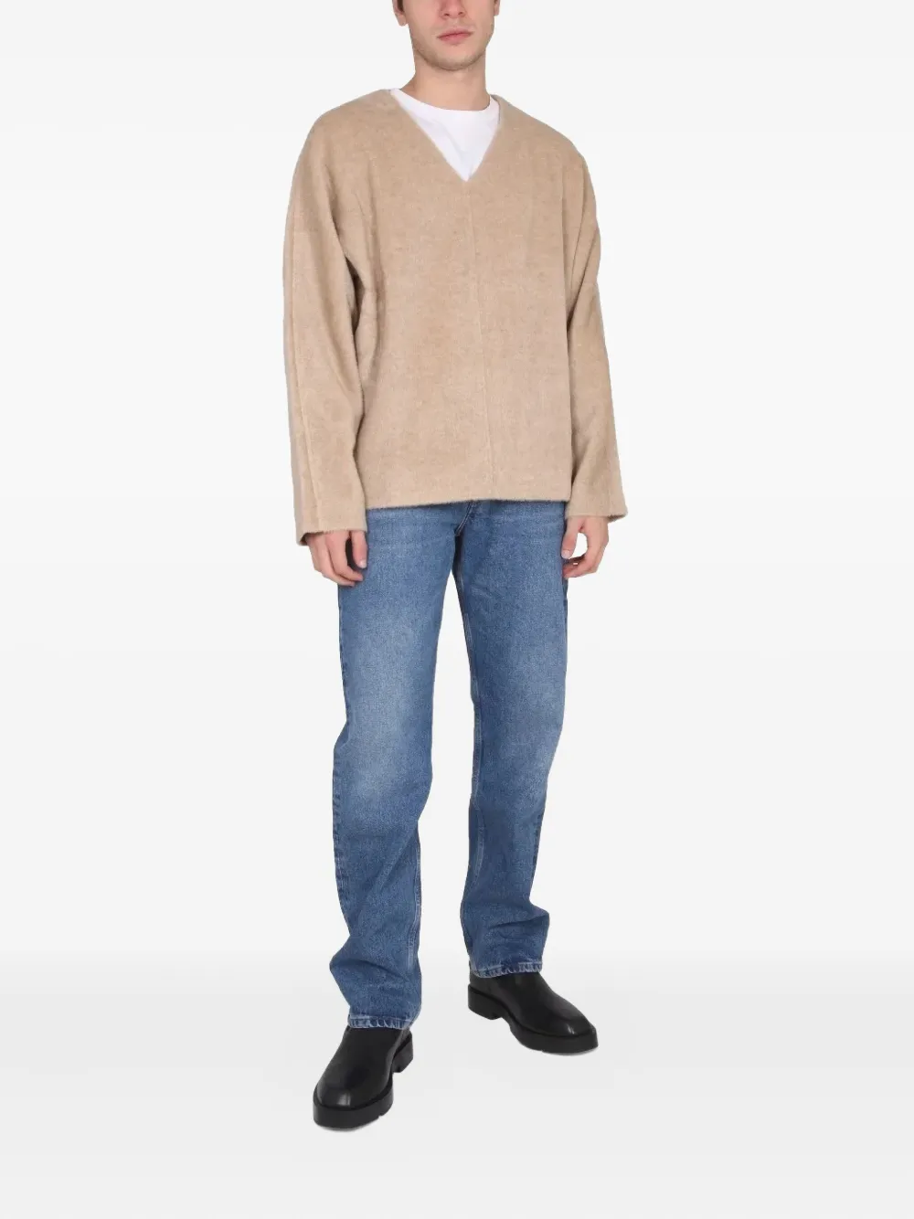 Séfr V-neck sweater - Beige