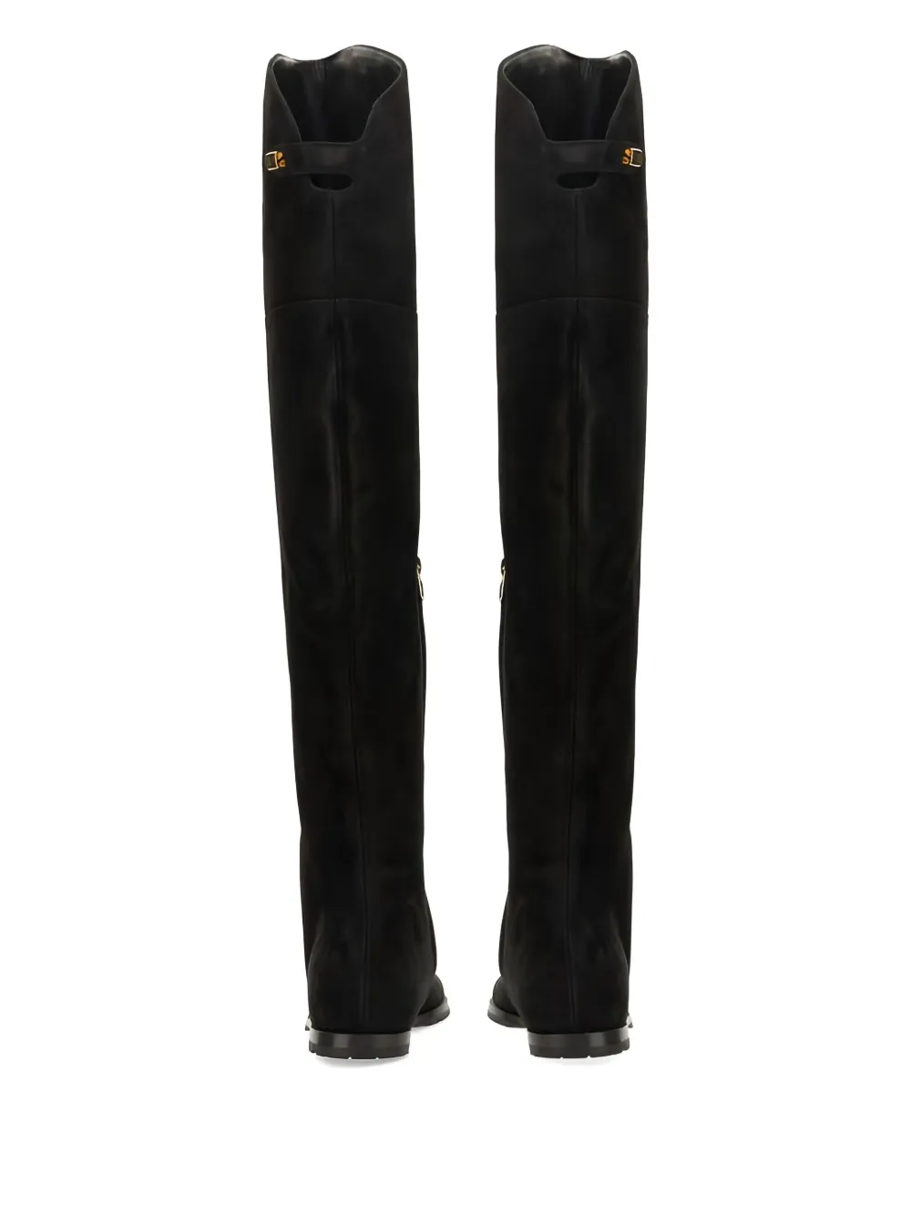 Maison Skorpios Stefania Leather Over-the-knee Boots In Black