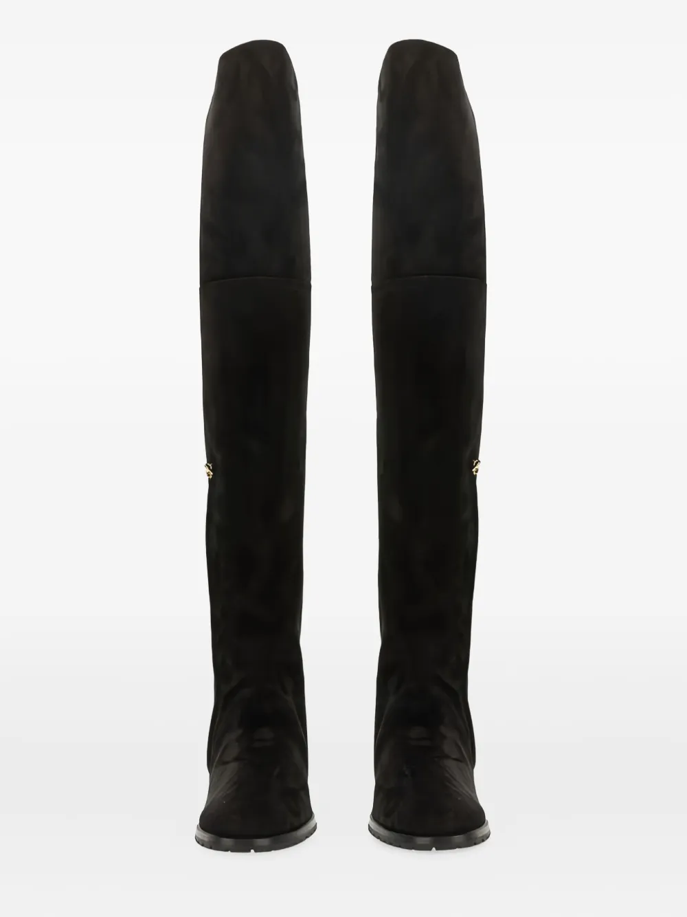 Maison Skorpios Stefania Leather Over-the-knee Boots In Black