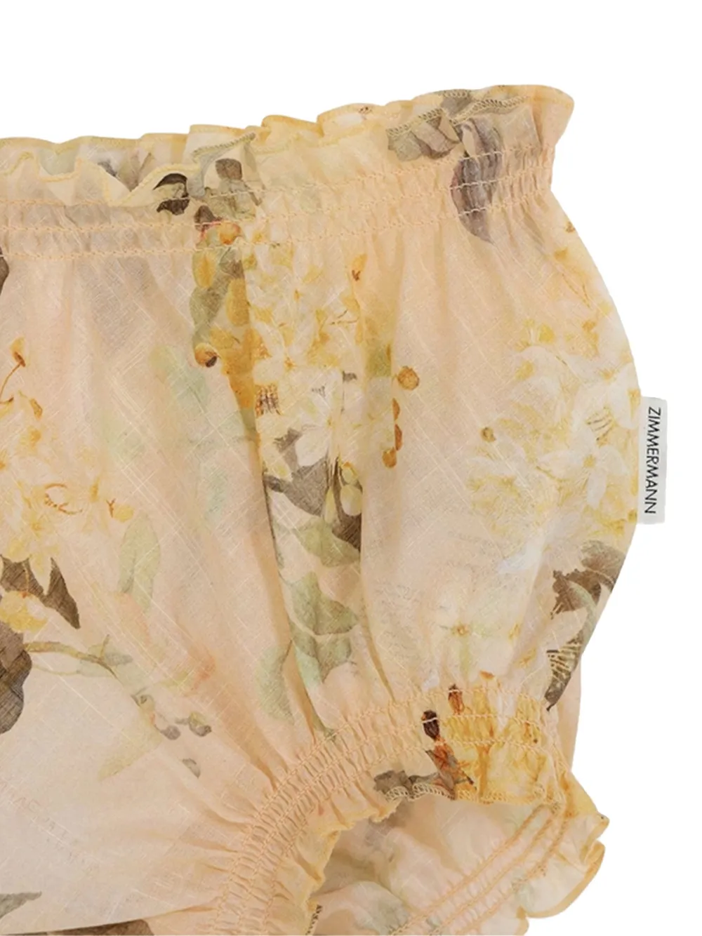 ZIMMERMANN Kids Cascadian broekje met bloemenprint Geel