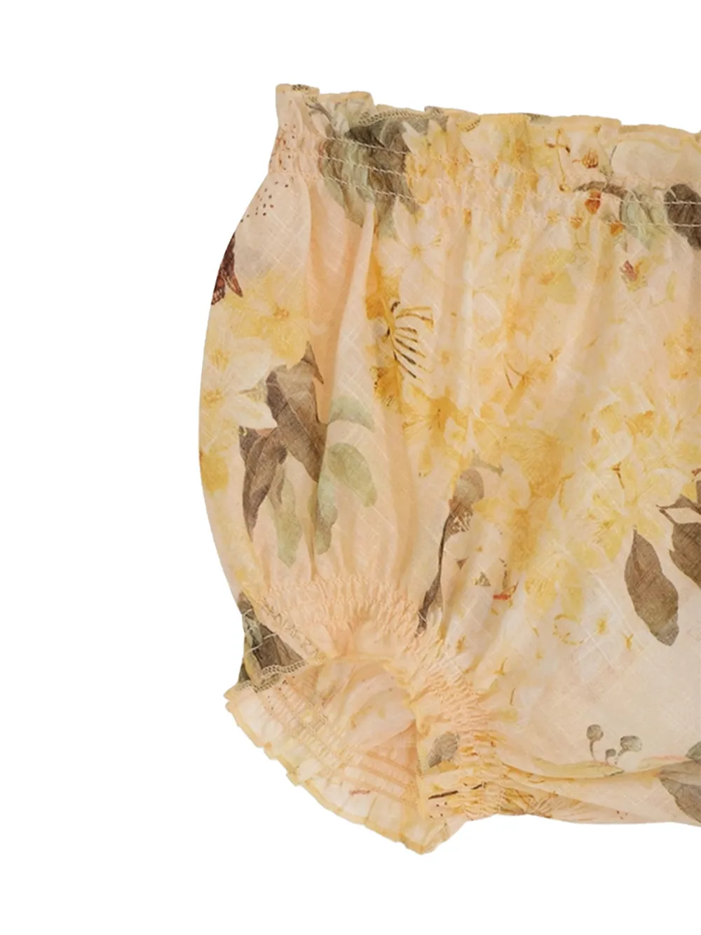 ZIMMERMANN Kids Cascadian broekje met bloemenprint Geel