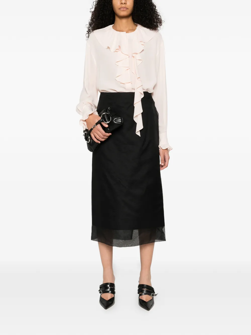Alexander McQueen ruffled shirt - Roze