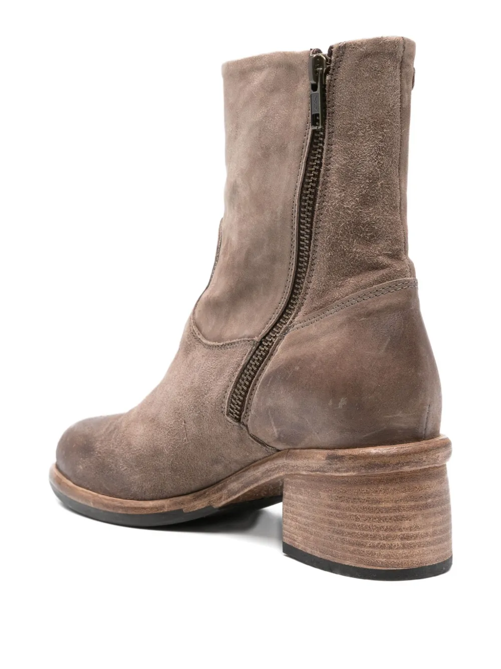 KING TARTUFOLI 55mm zip-detail block-heel boots Brown