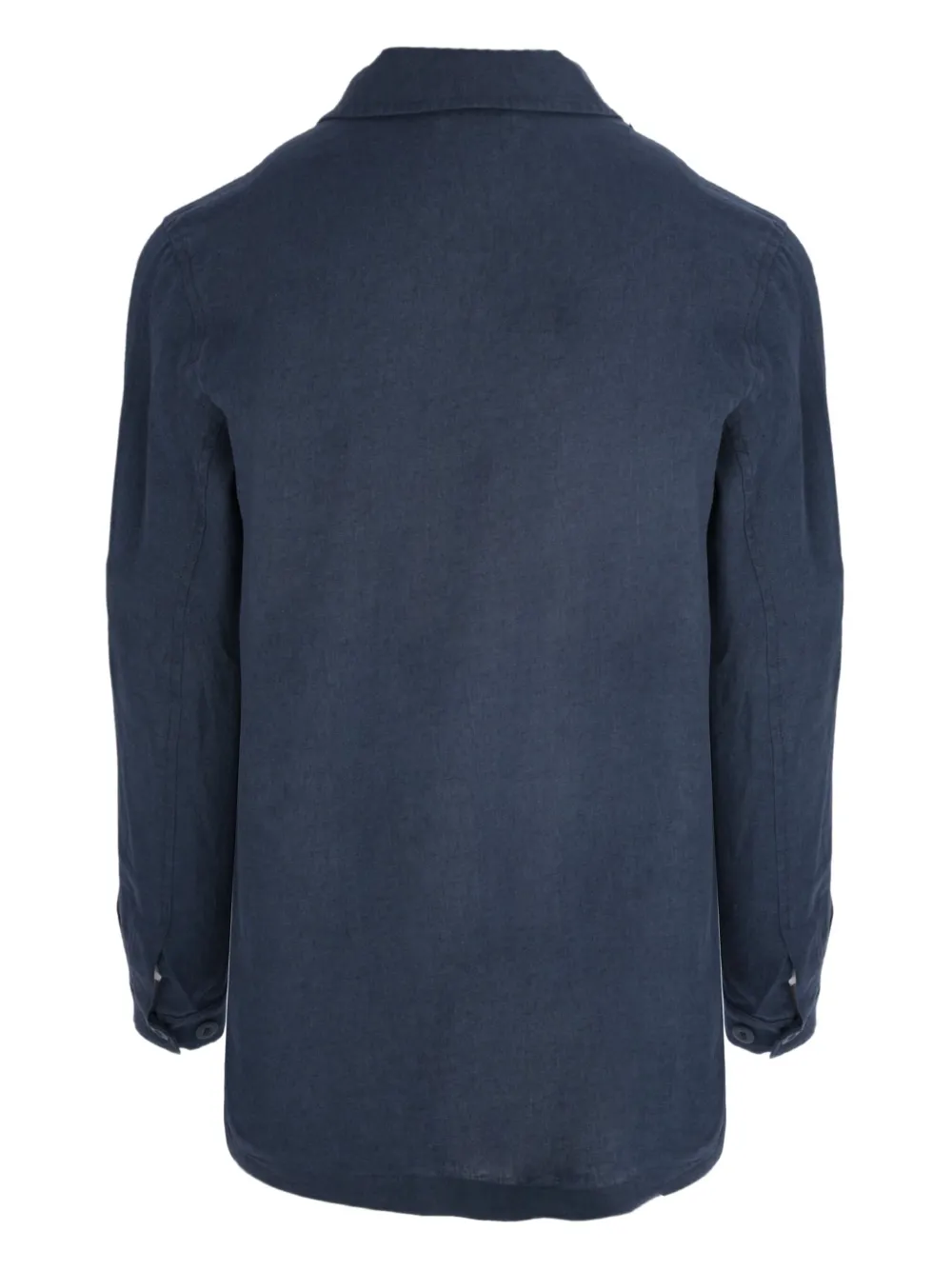 Bluemint Double-pocket Linen Shirt In Blue
