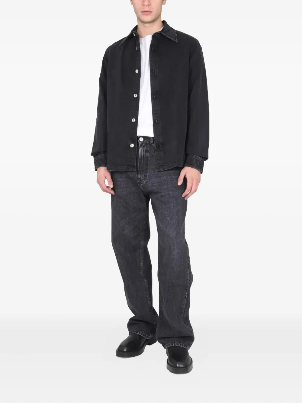 Séfr Palak buttoned shirt - Zwart