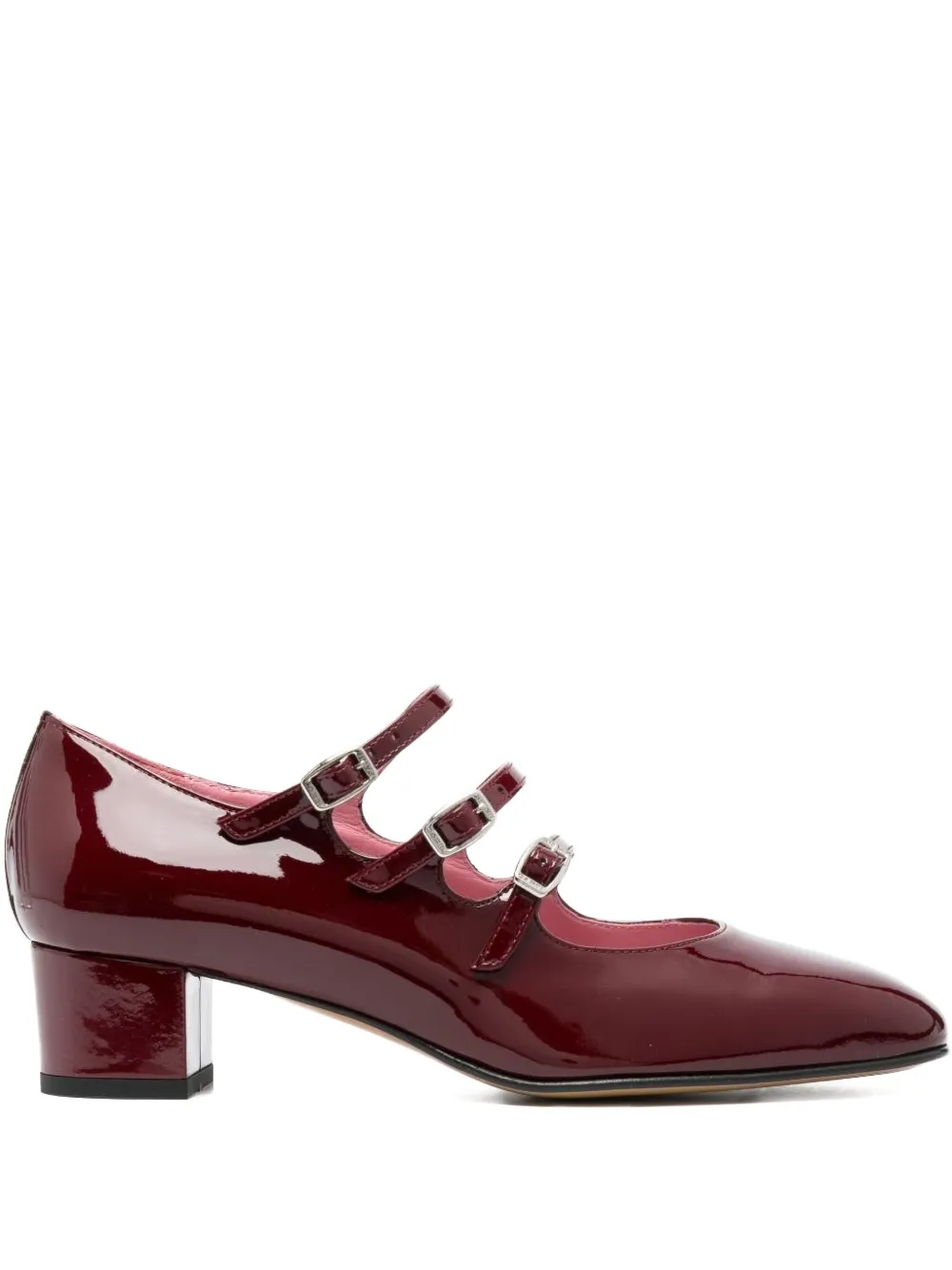 Carel Paris 40mm Kina Triple-strap Pumps In Red