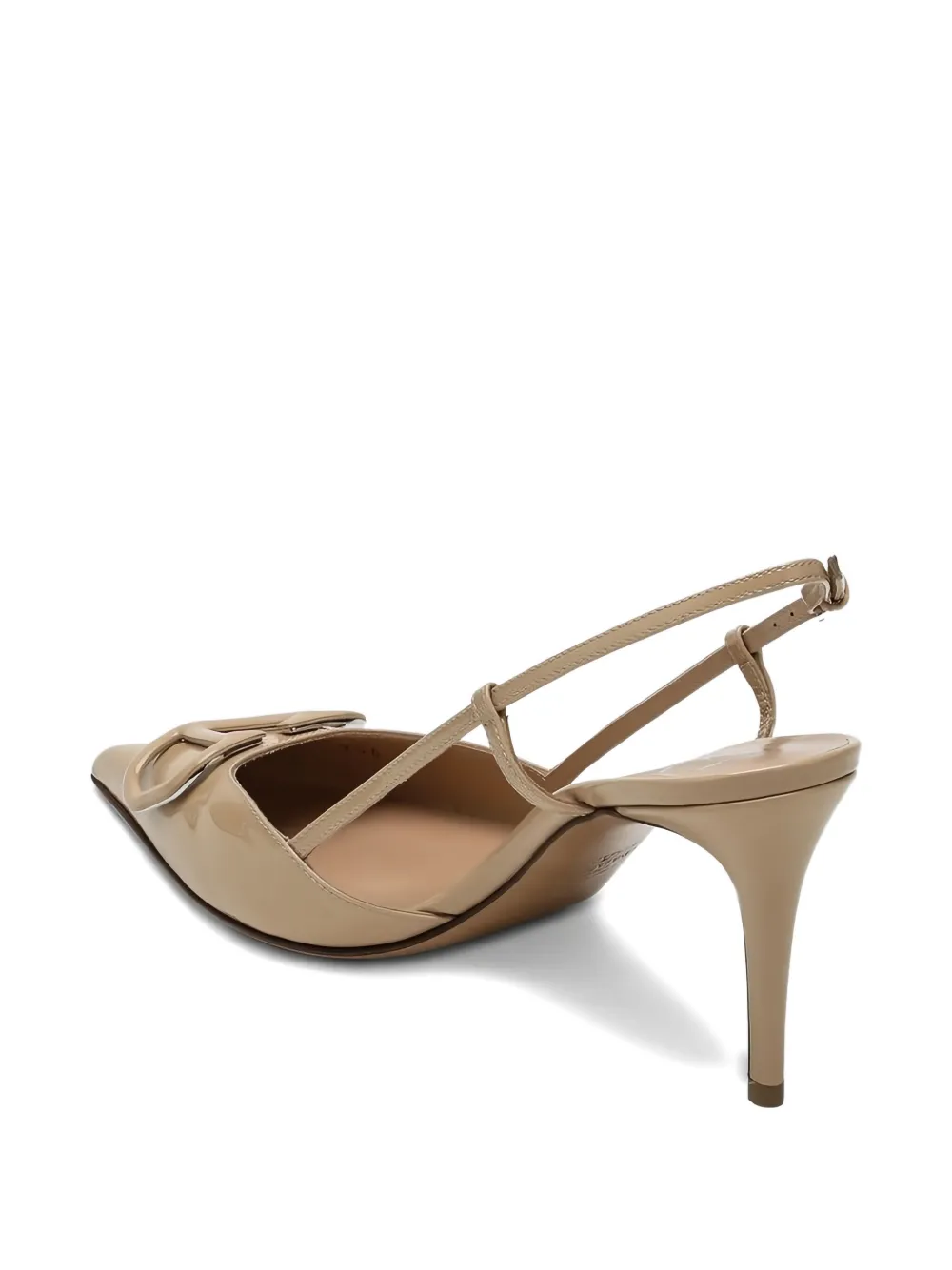 Valentino Garavani 80mm VLogo Signature slingback pumps Neutrals
