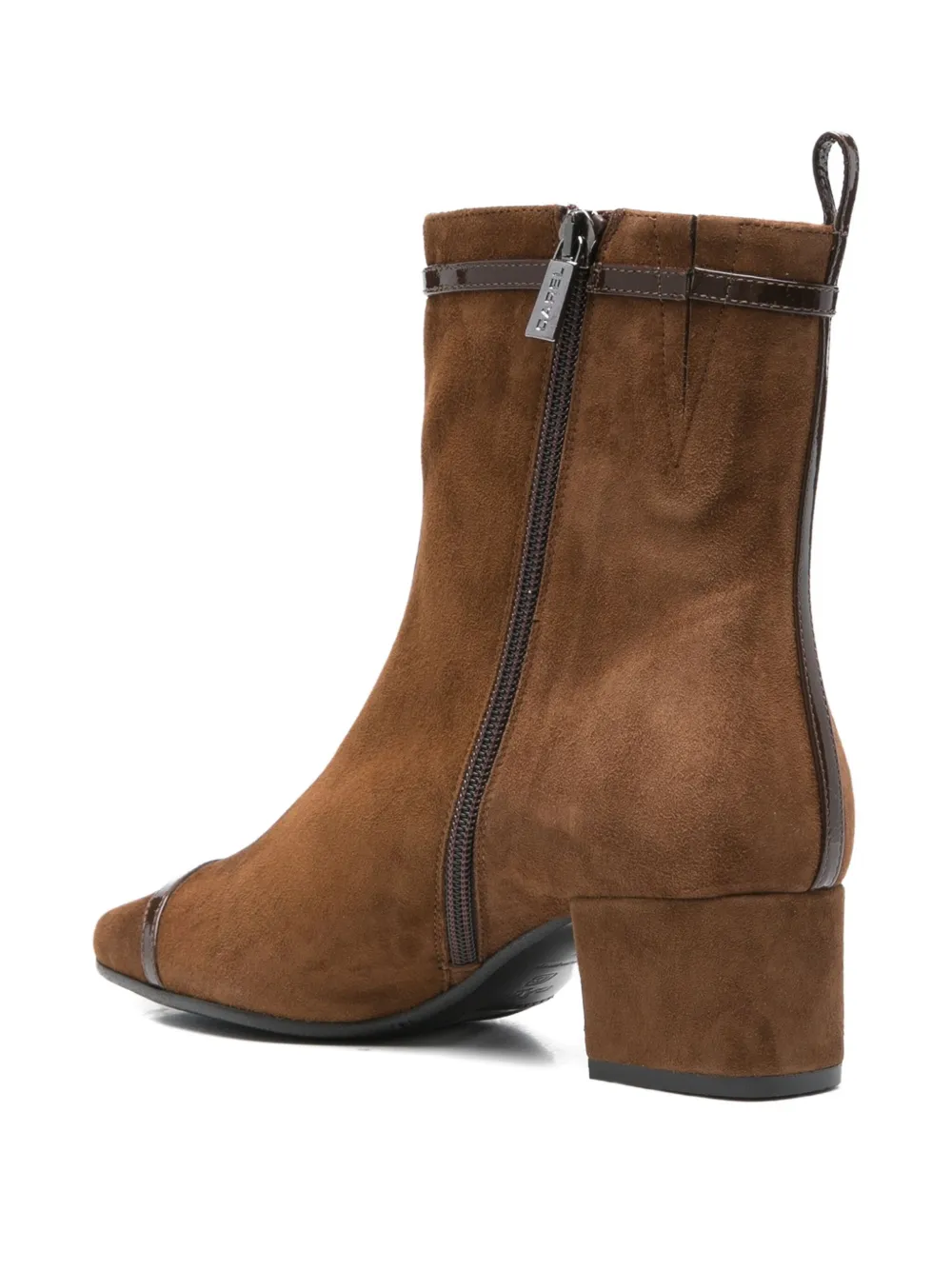Carel Paris 50mm buckle-detail suede ankle boots Brown