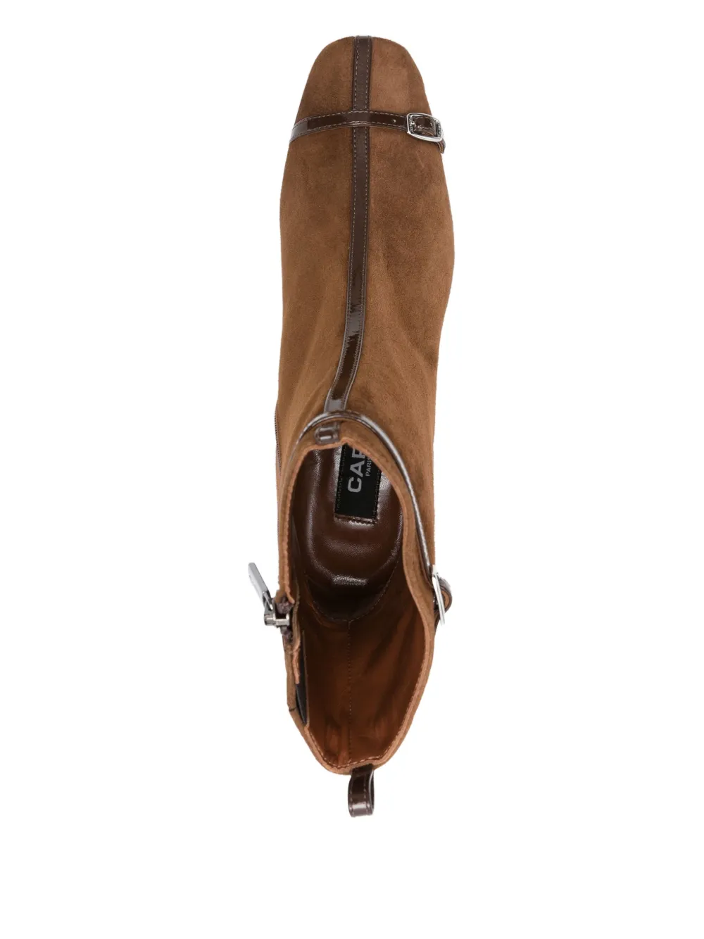 Carel Paris 50mm buckle-detail suede ankle boots Brown