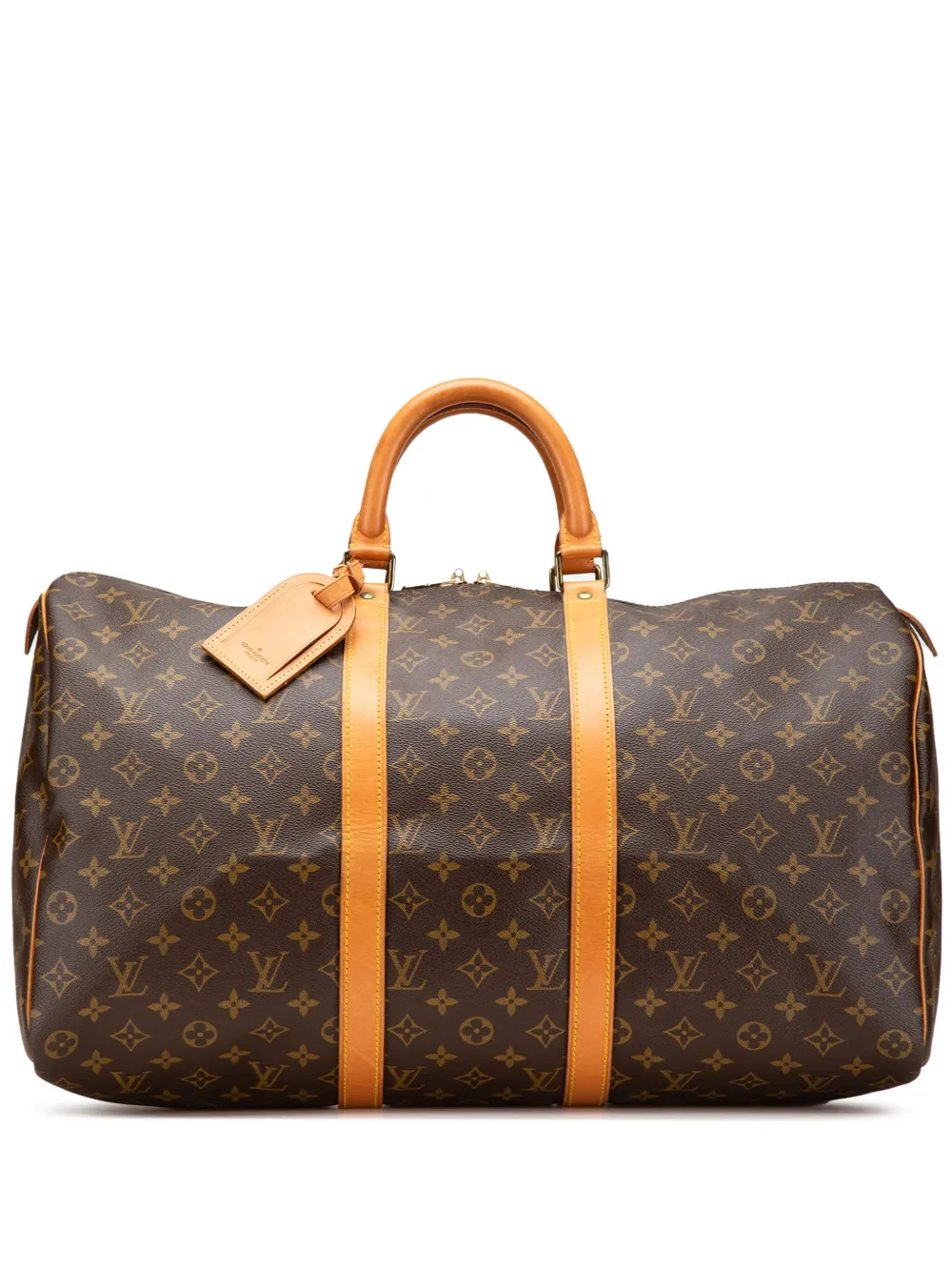 Louis Vuitton Pre-Owned 1989 モノグラム キーポル 50 ボストンバッグ - ブラウン Louis Vuitton Pre-Owned 1989 モノグラム キーポル 50 ボストンバッグ - ブラウン