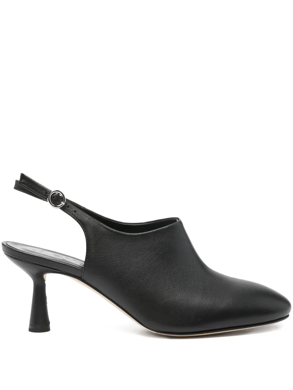Aeyde 70mm leather slingback pumps Black