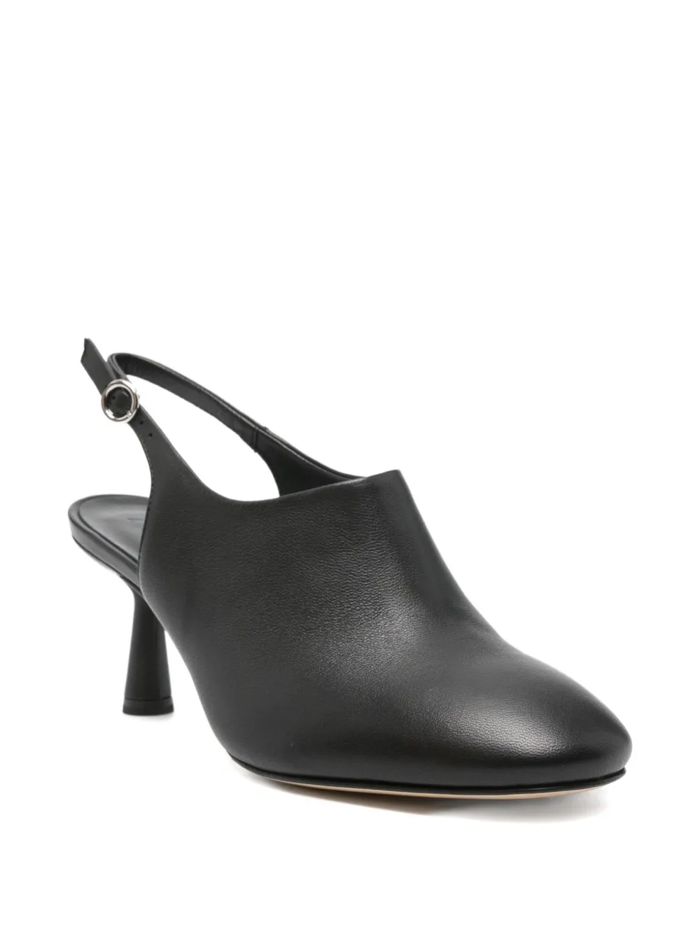 Aeyde 70mm leather slingback pumps Black