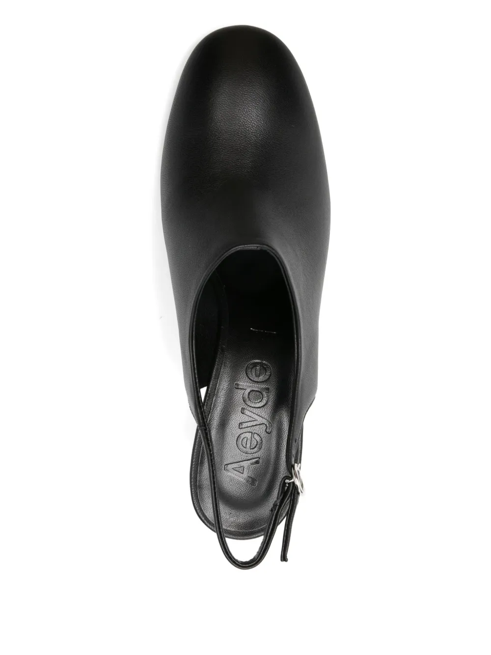 Aeyde 70mm leather slingback pumps Black