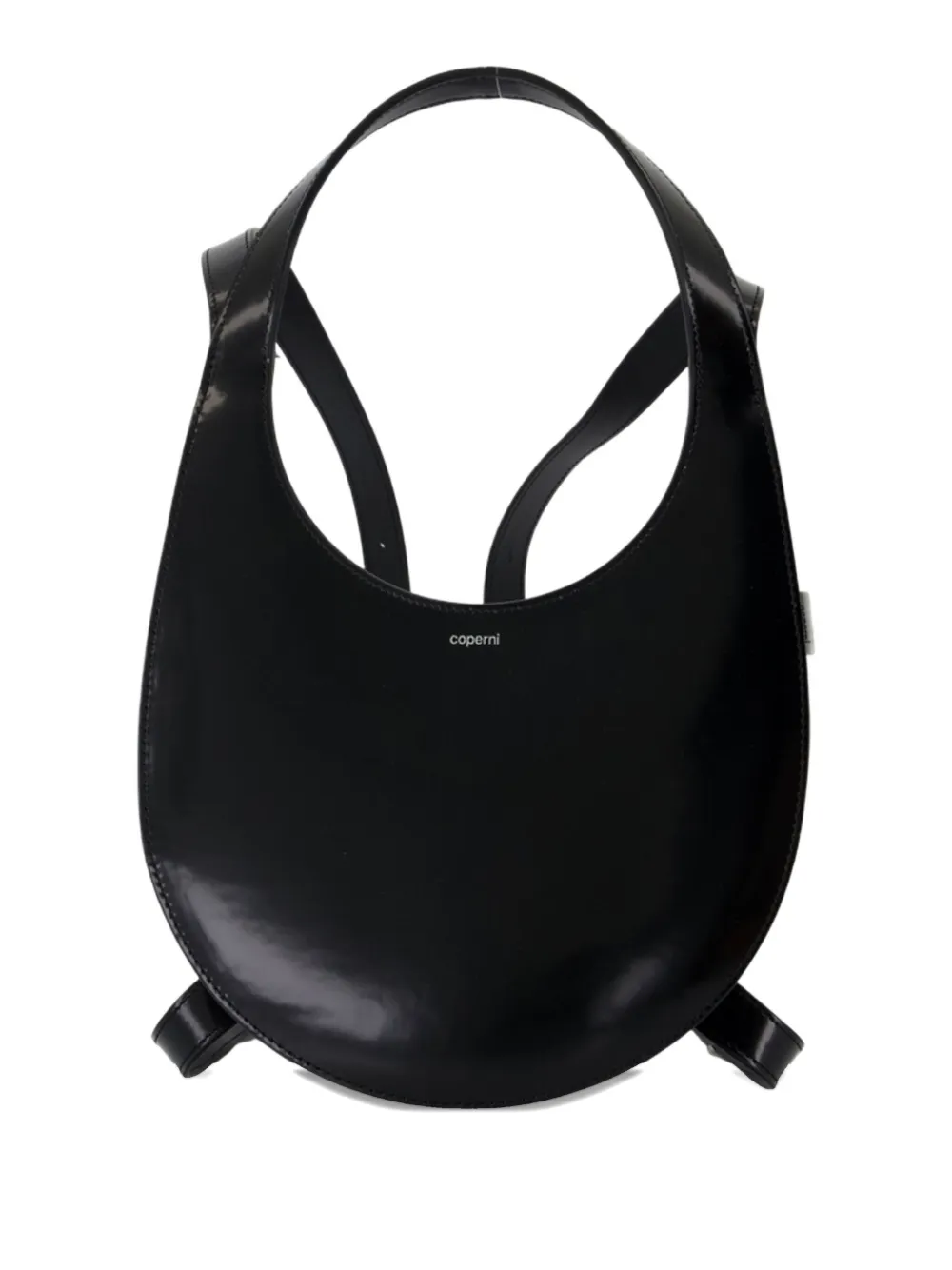 Coperni Swipe oval-shaped calfskin backpack - Nero