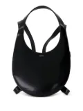Coperni Swipe oval-shaped calfskin backpack - Black