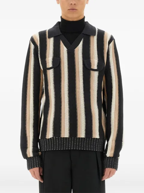 Sasquatchfabrix. striped flap-pocket sweater