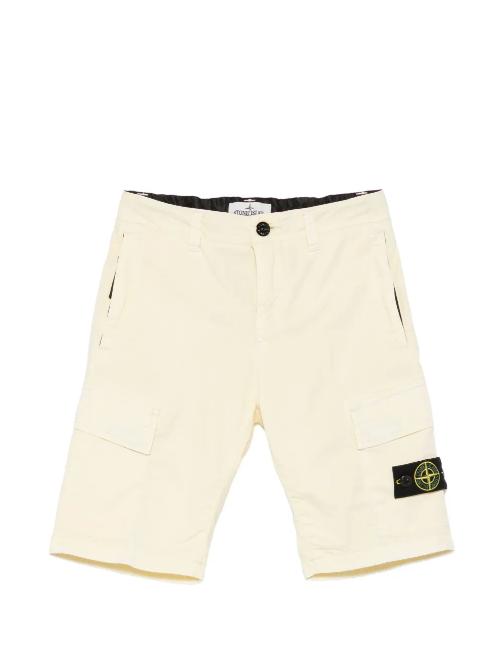 Stone Island Junior logo-patch cargo shorts - Giallo