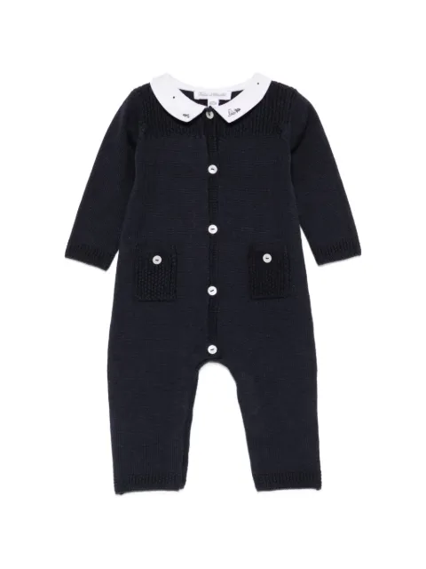 Tartine Et Chocolat embroidered-collar button-front romper