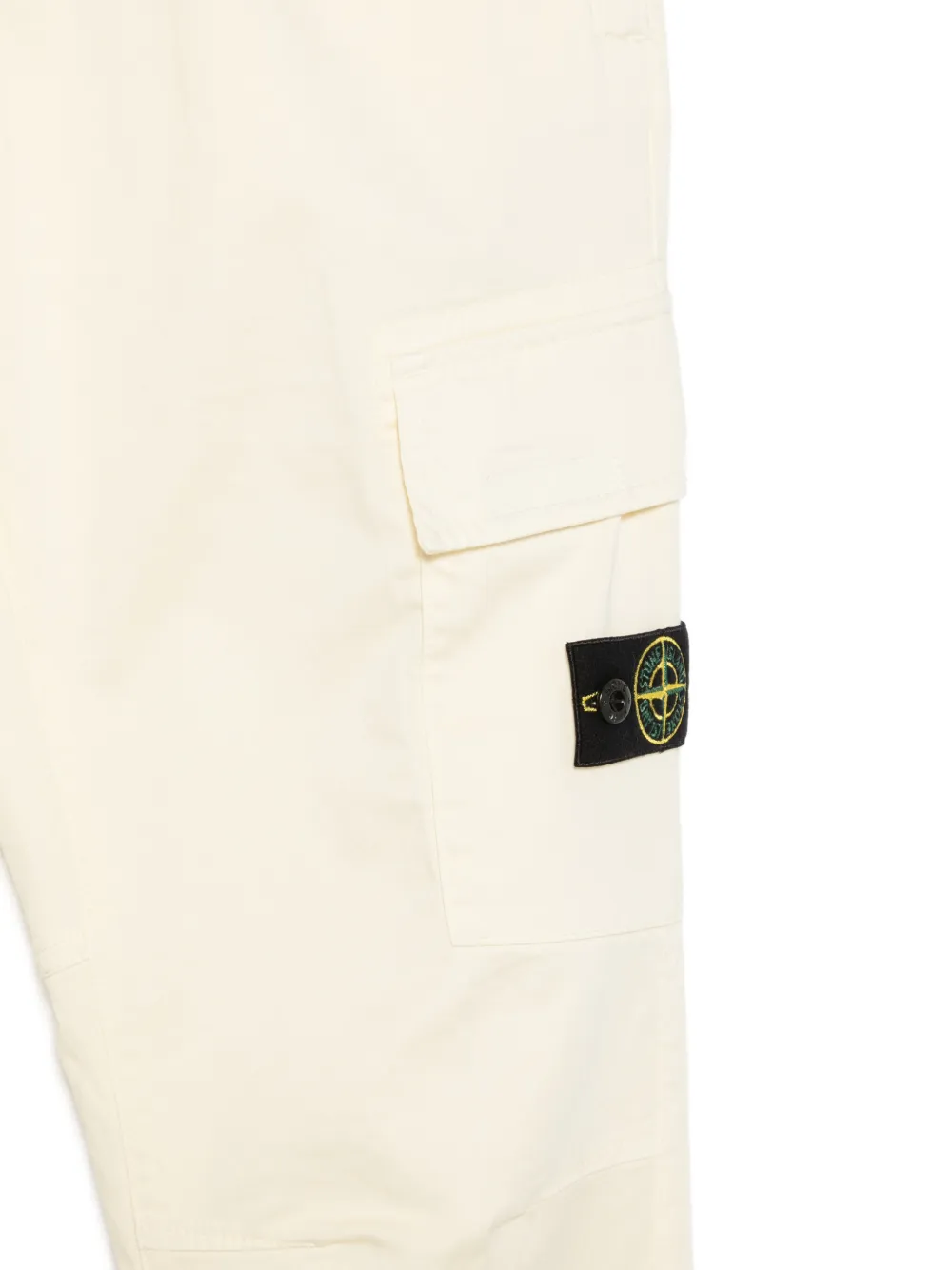 Stone Island Junior Broek met logopatch Geel