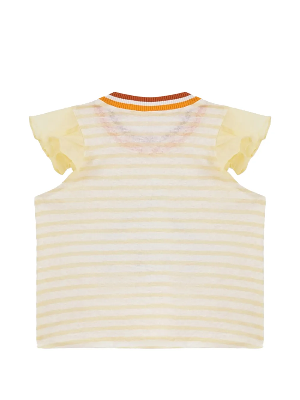 ZIMMERMANN Kids Gestreepte top met borduurwerk Beige