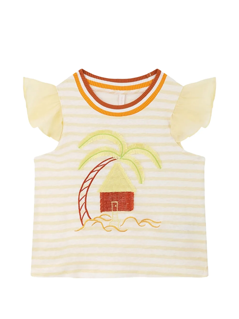 ZIMMERMANN Kids striped embroidered top - Toni neutri