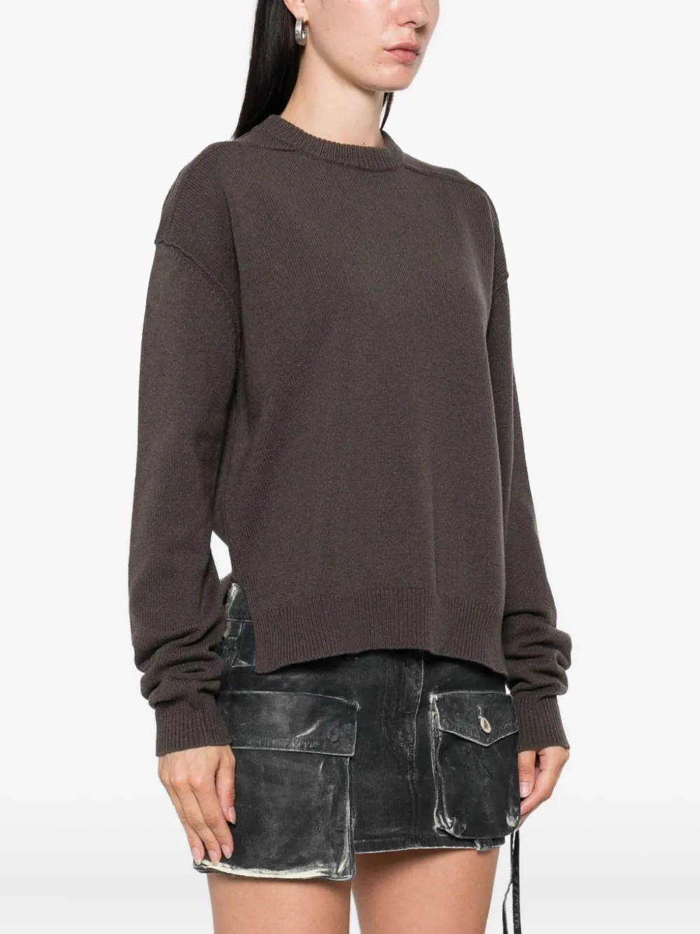 Rick Owens Wollen trui met ronde hals Groen