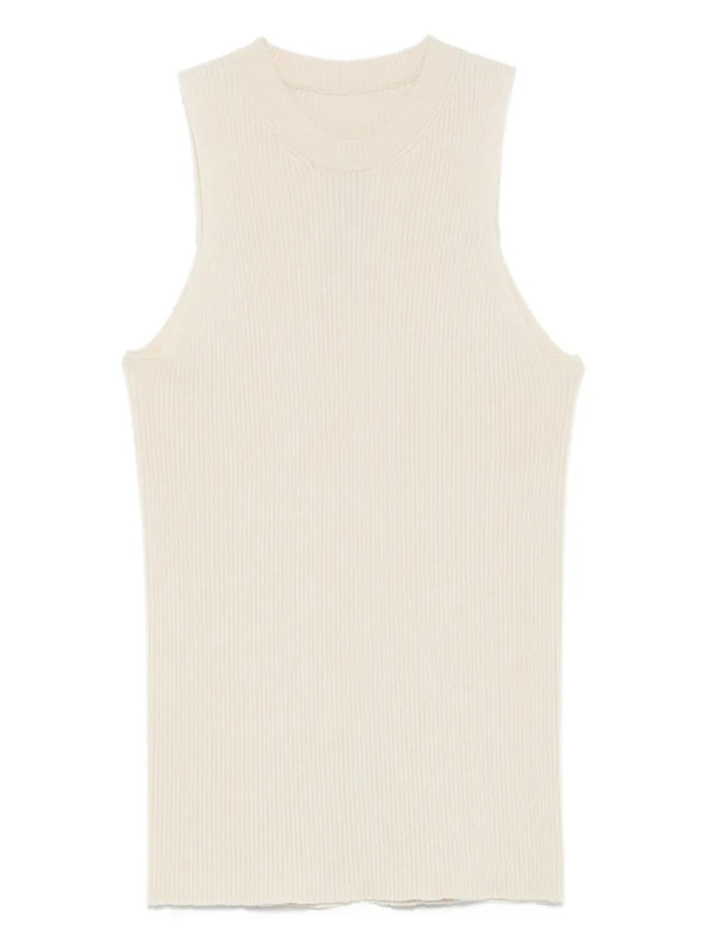 Rick Owens Geribbelde top Beige