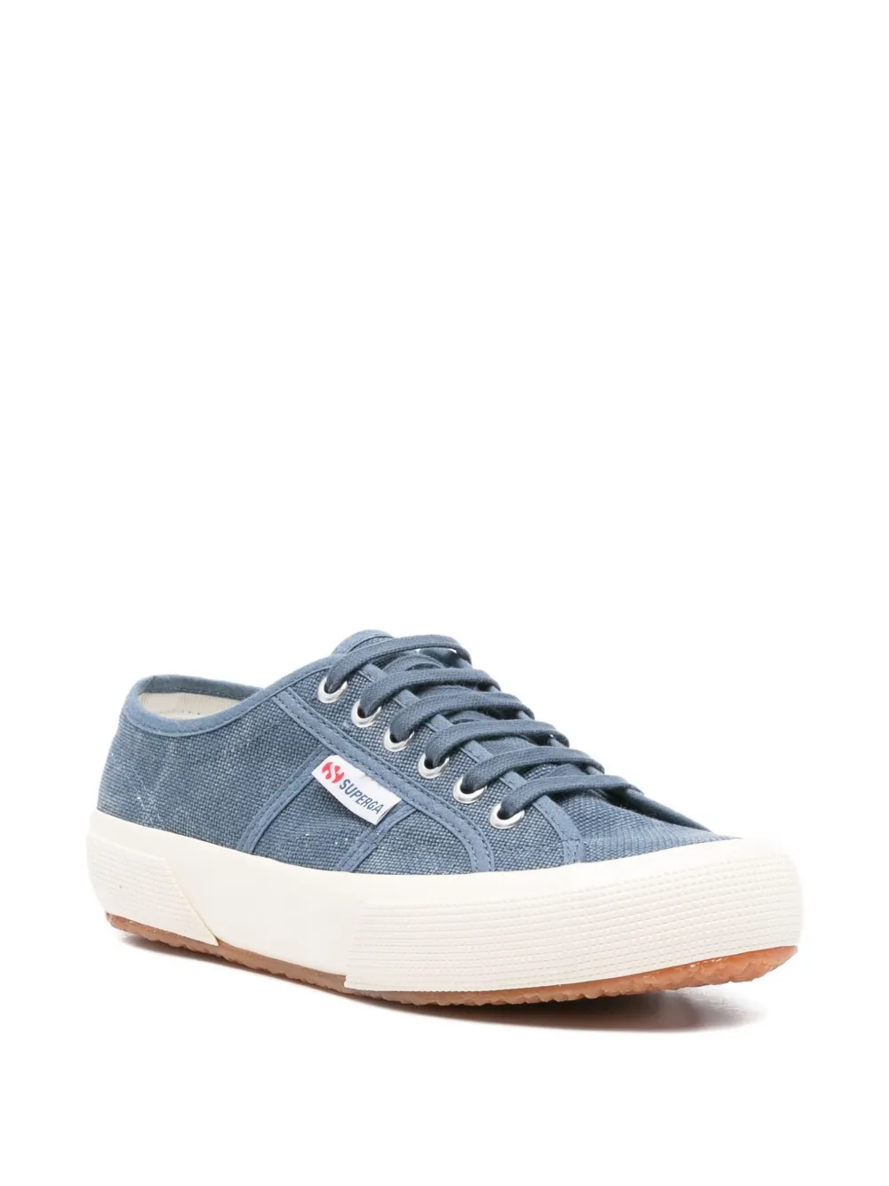 Superga lace-up cotton sneakers Blue