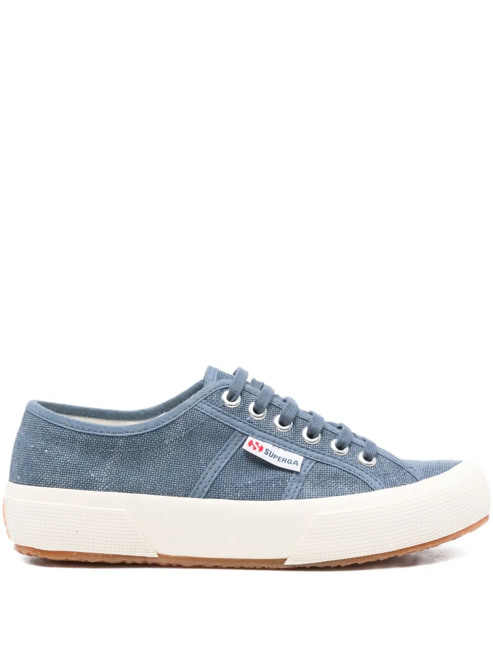 Superga lace-up cotton sneakers Blue