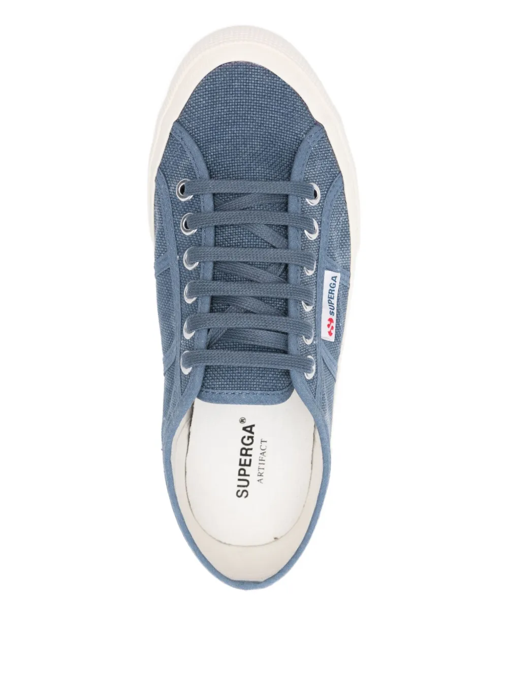 Superga lace-up cotton sneakers Blue