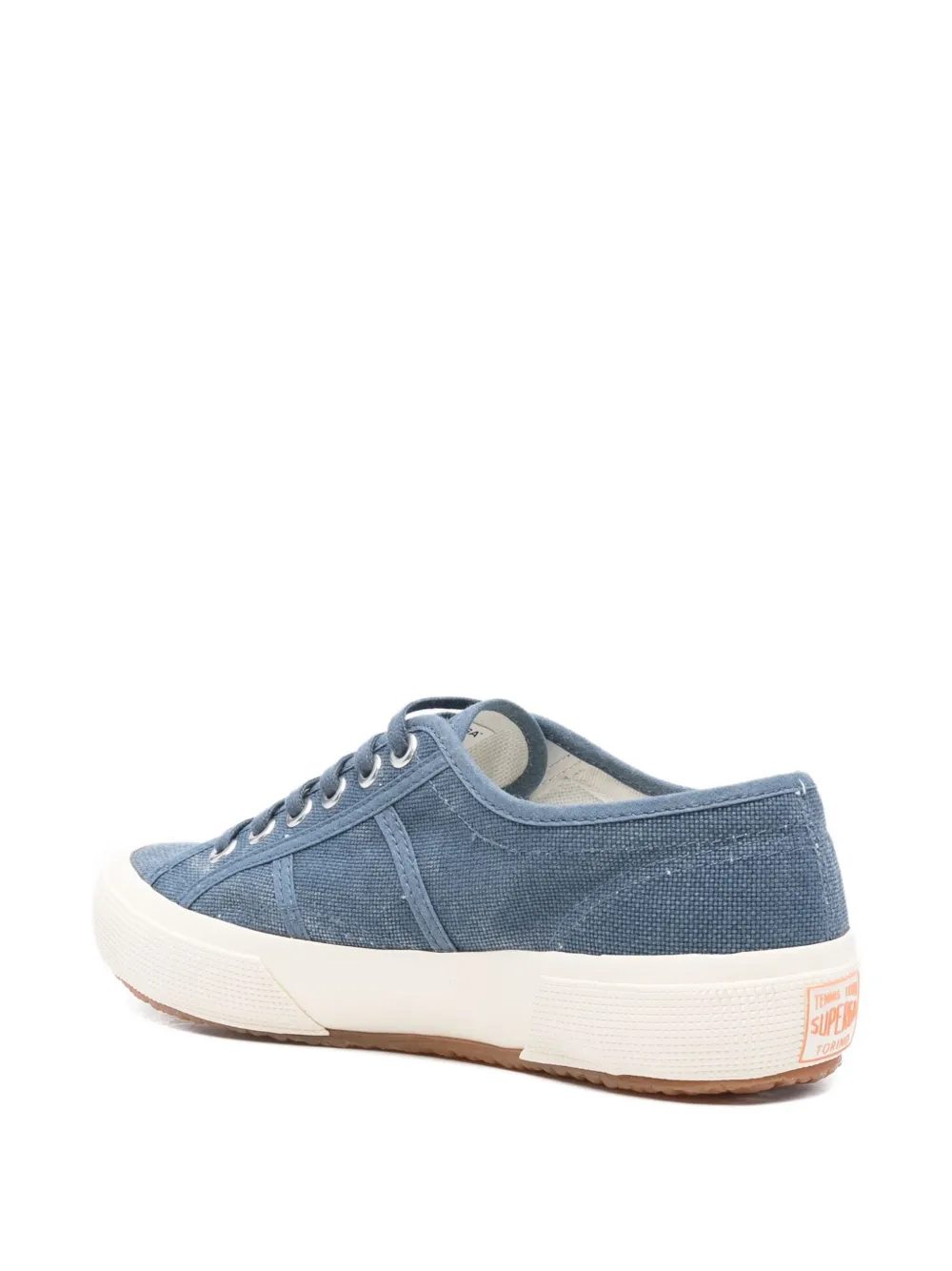 Superga lace-up cotton sneakers Blue