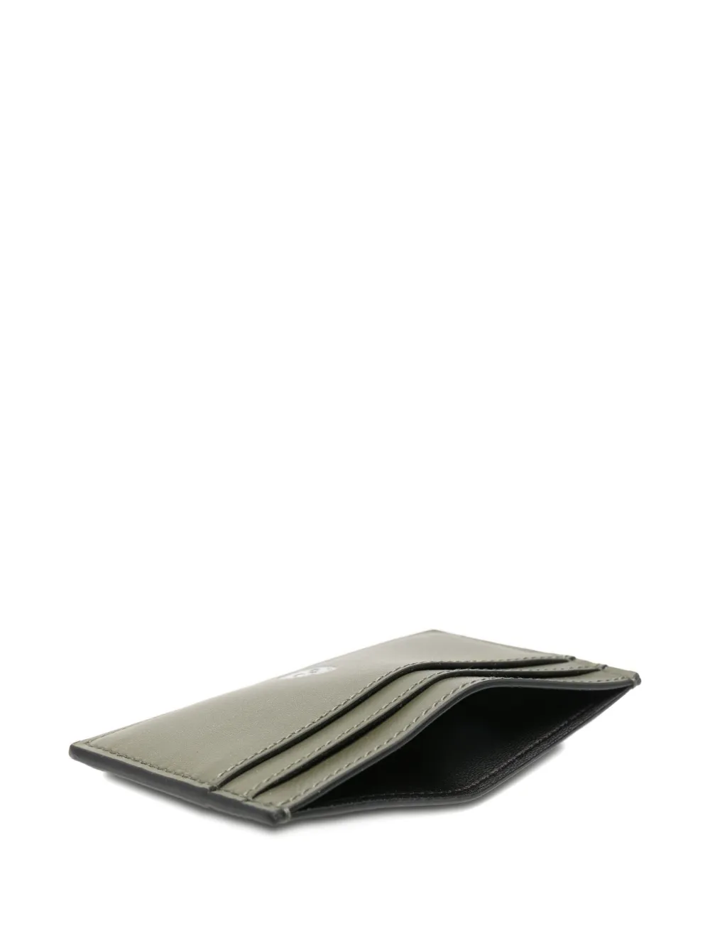 Alexander Mcqueen Logo Skull Leather Card Holder In Brown