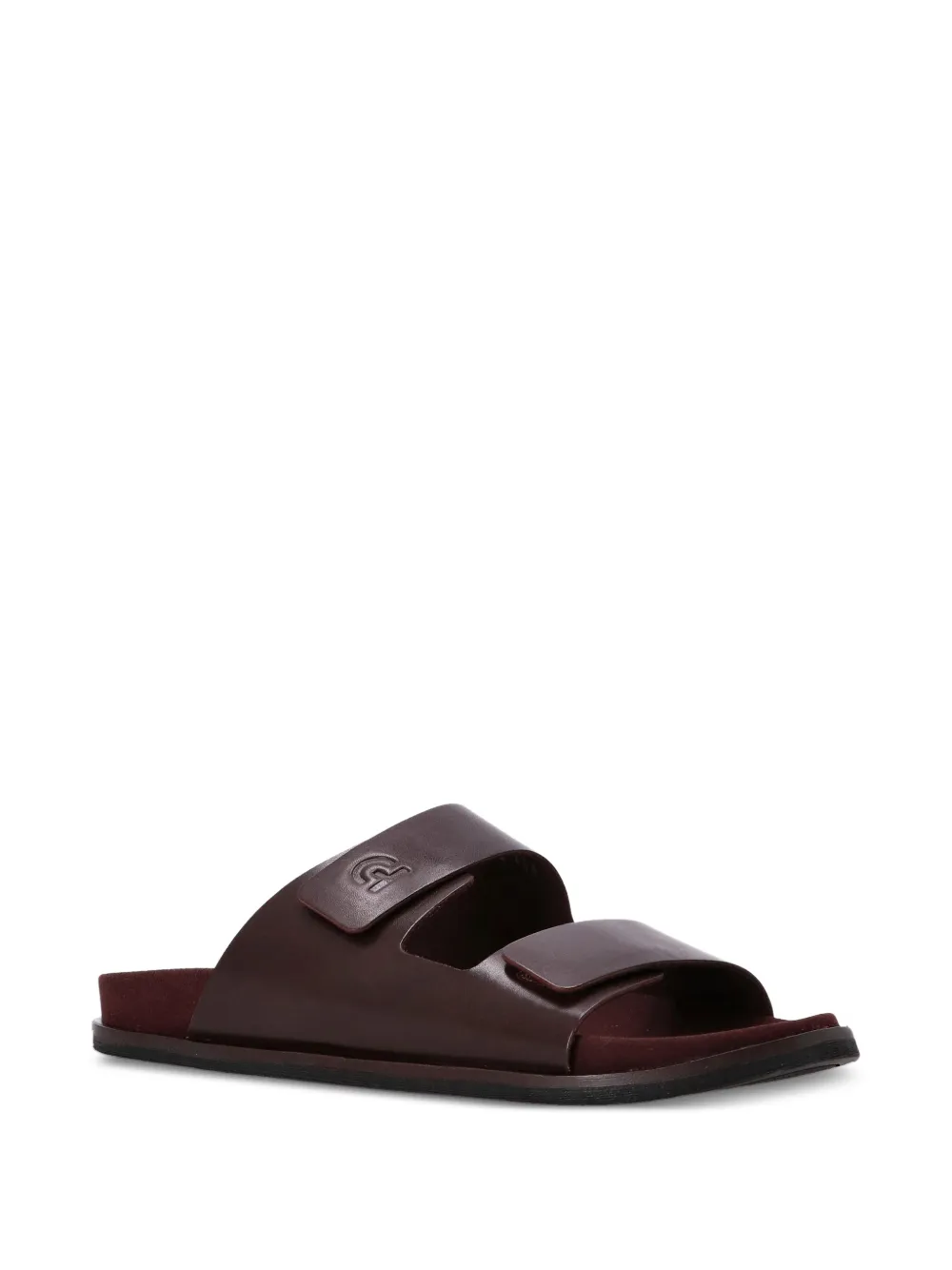 Cole Haan double-strap leather sandals Brown
