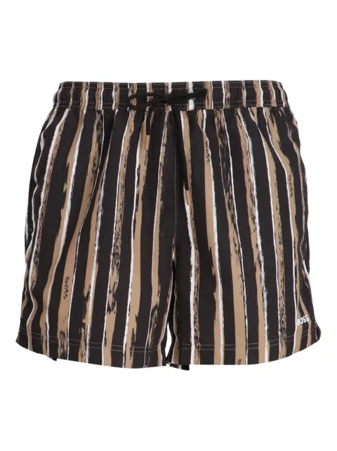 BOSS striped drawstring shorts
