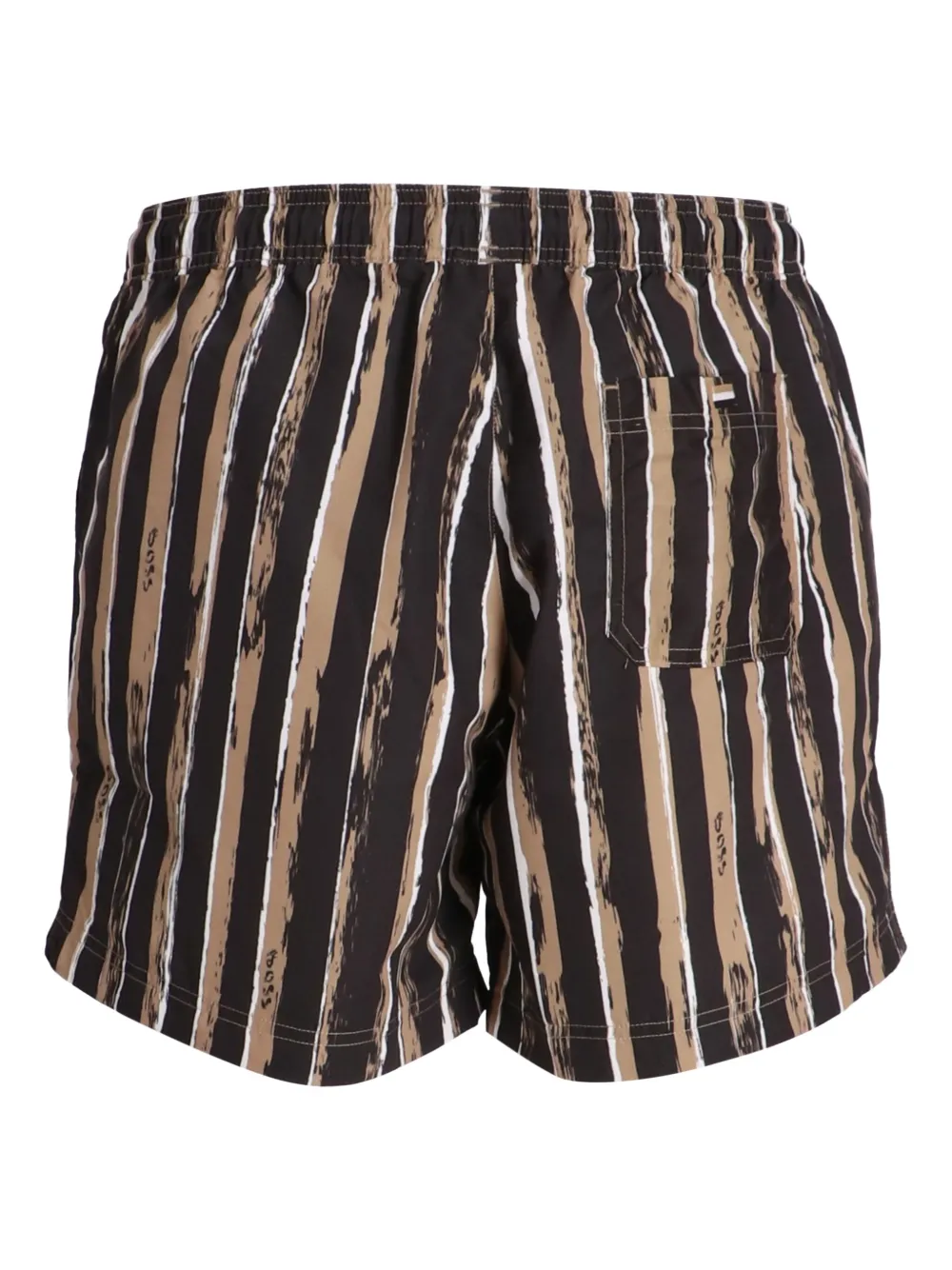 BOSS Gestreepte shorts Zwart