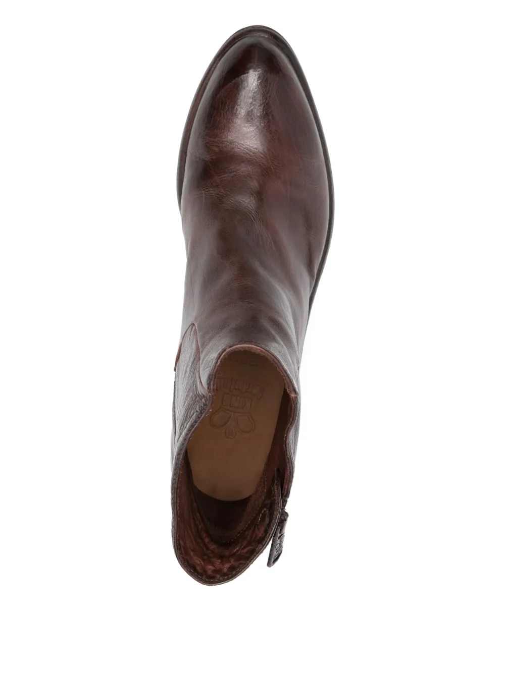 KING TARTUFOLI 50mm zip-detail block-heel boots Brown