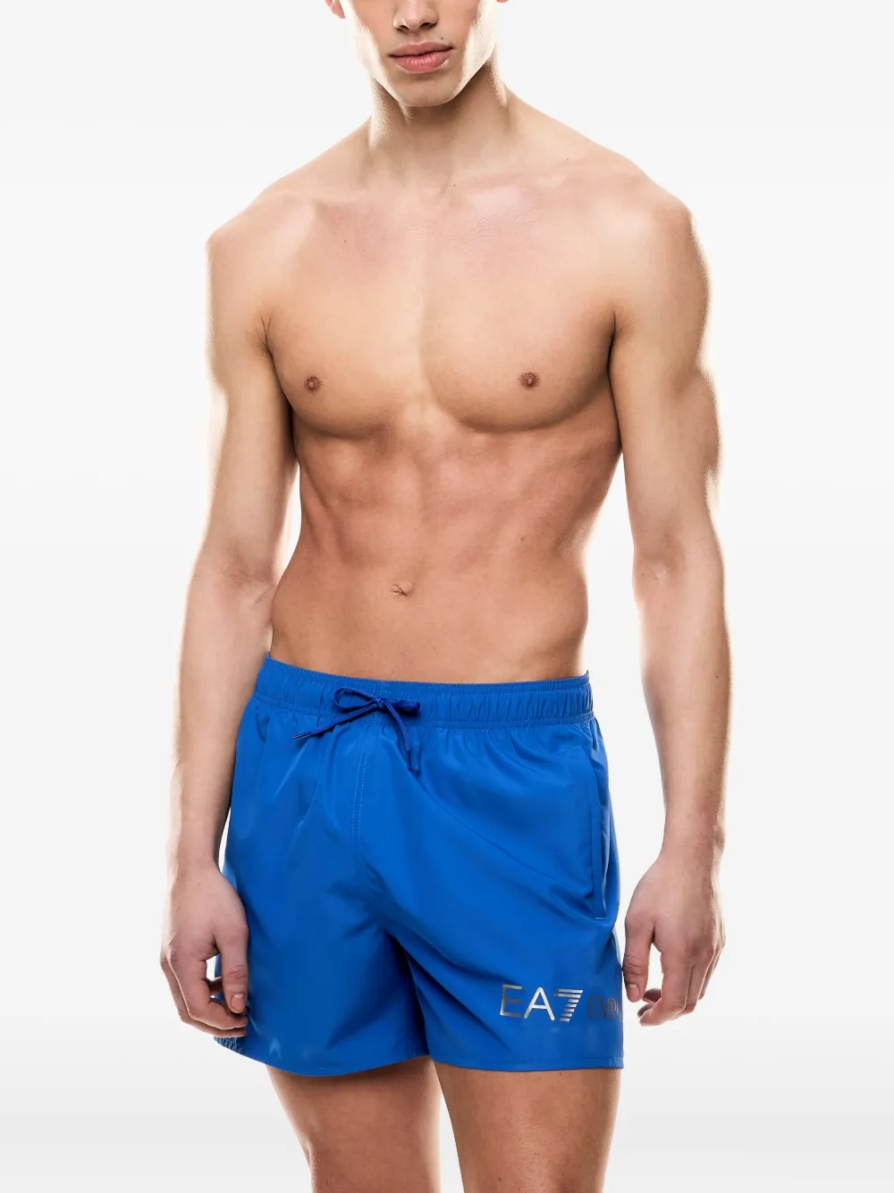 Ea7 Emporio Armani Zwembroek met logoprint Blauw