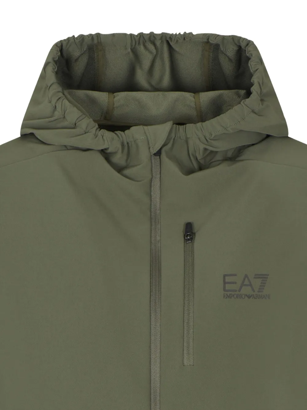 Ea7 Emporio Armani Hoodie met rits Groen