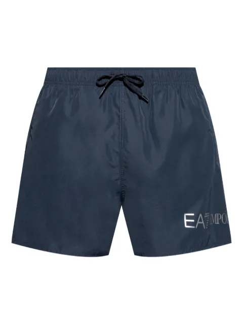 Ea7 Emporio Armani logo-print swim shorts
