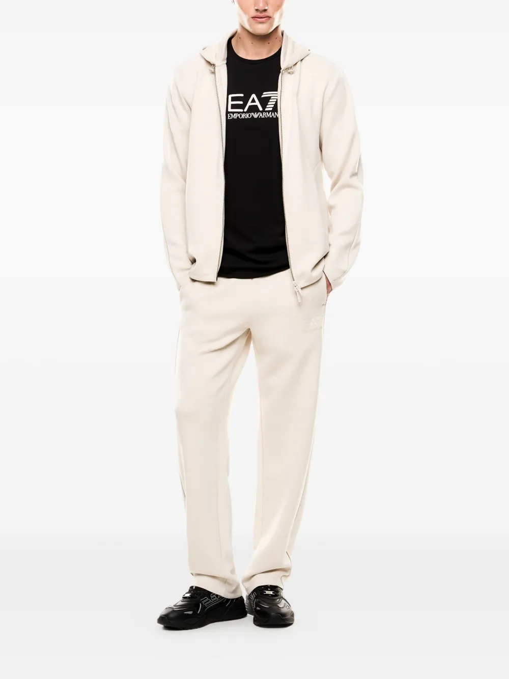 Ea7 Emporio Armani T-shirt met logoprint Zwart