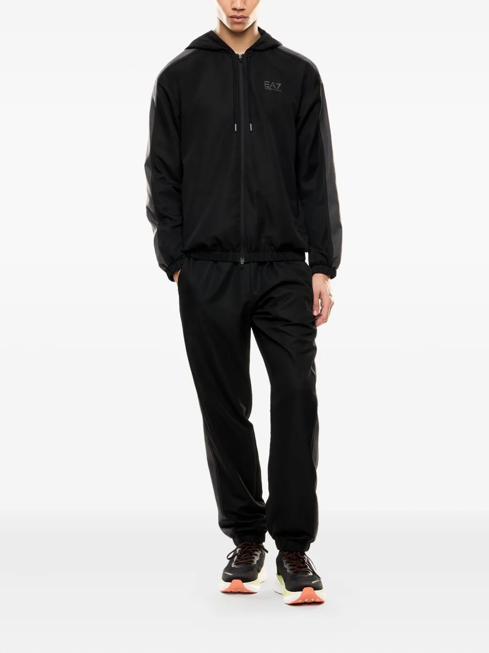 Ea7 Emporio Armani Trainingspak met logoprint - Zwart