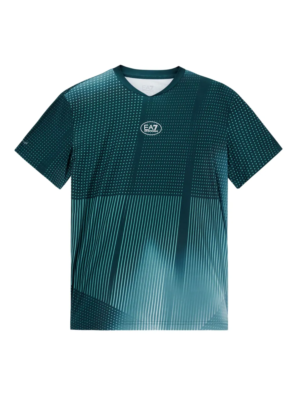 V-neck logo-detail T-shirt