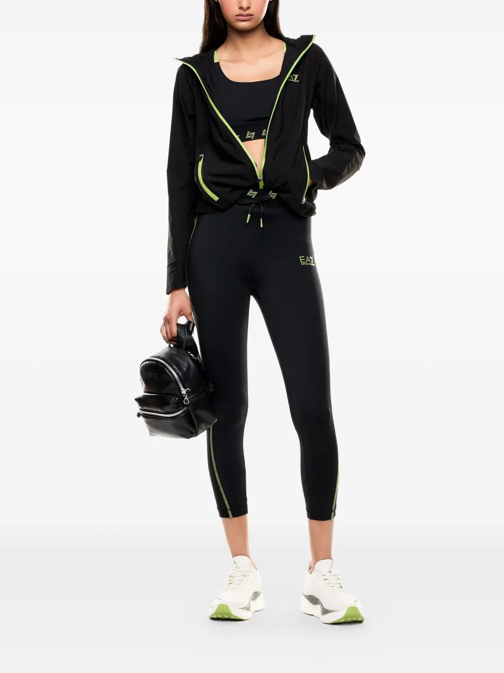 Ea7 Emporio Armani Legging met logodetail Zwart